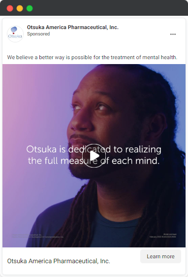 pharmaceutical social media ad example