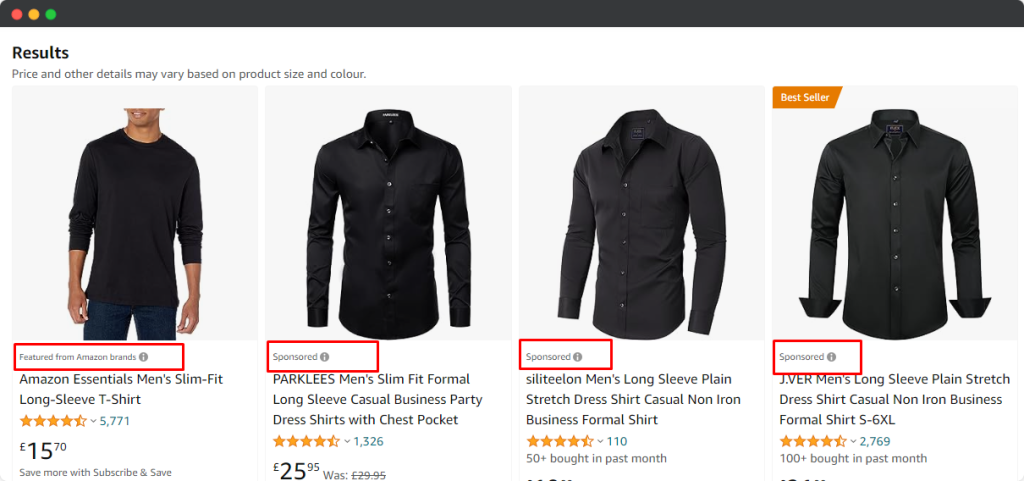 amazon ads - fashion ads example