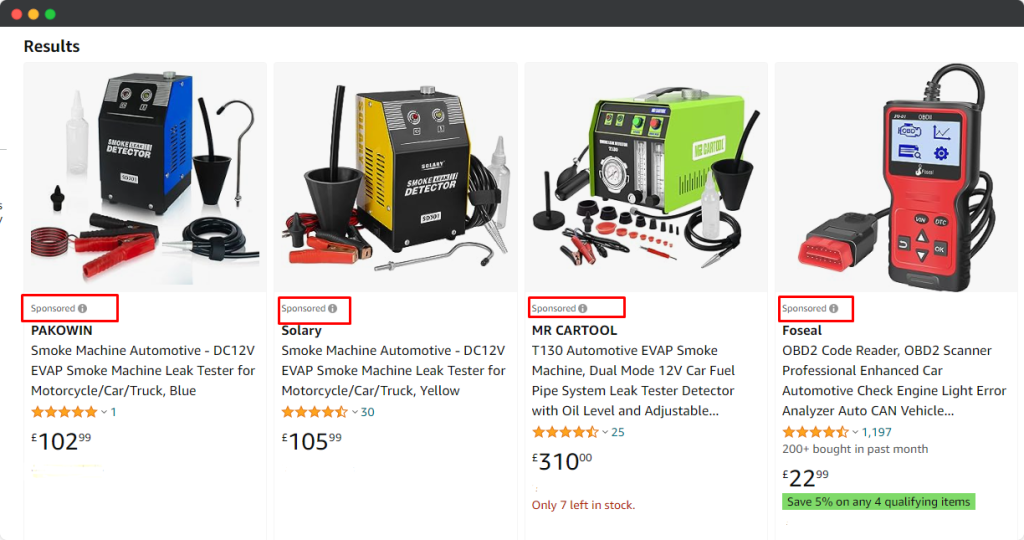 automotive amazon ads example