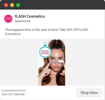 cosmetics meta ads example 2