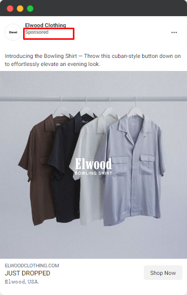 meta ads - fashion ads example