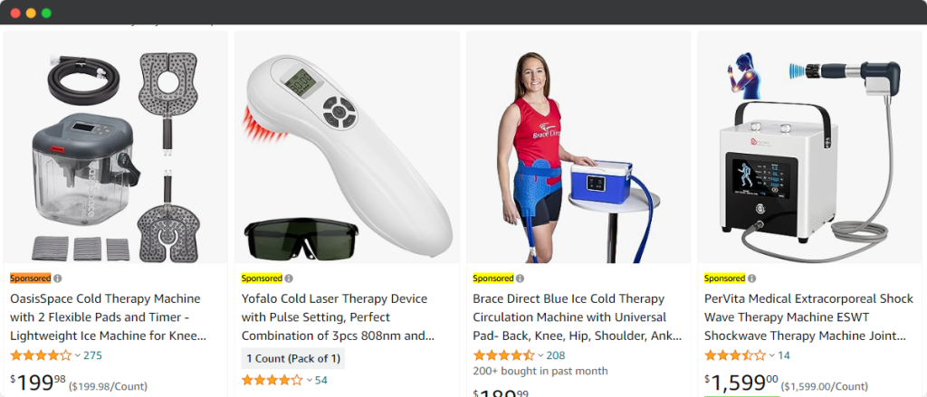 amazon ads - medical supply ad example