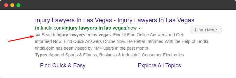 bing - lawyer ads examples