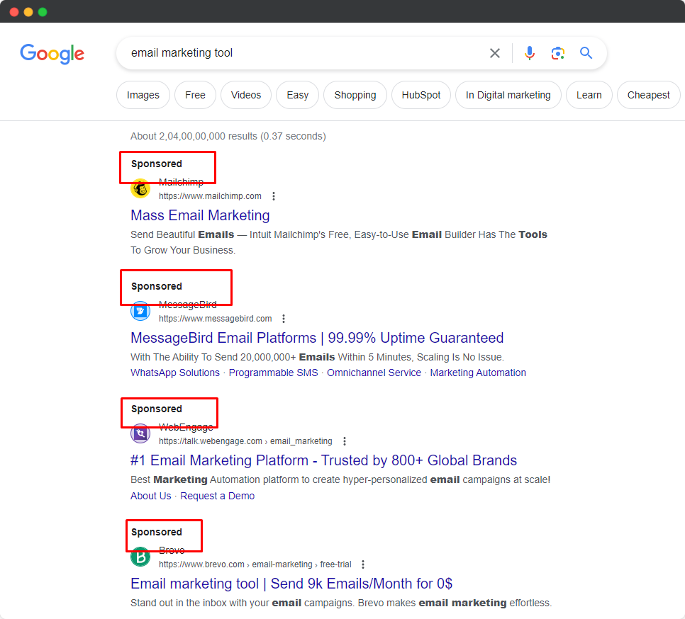 google - saas ads example
