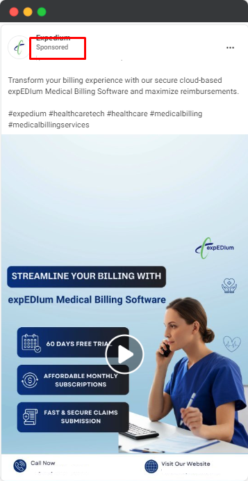 medical billing software meta ads